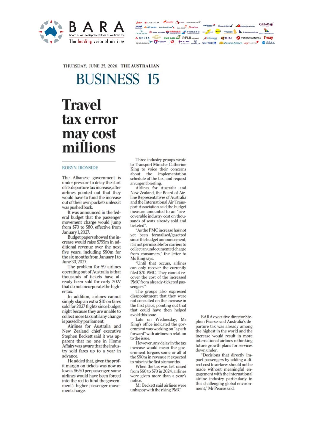 Travel tax error may cost millions